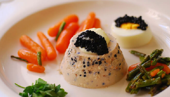 mousse de salmon y caviar